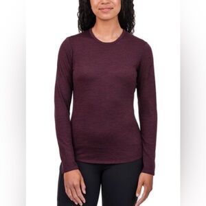 SEGMENTS Merino Wool maroon Top Long Sleeve L